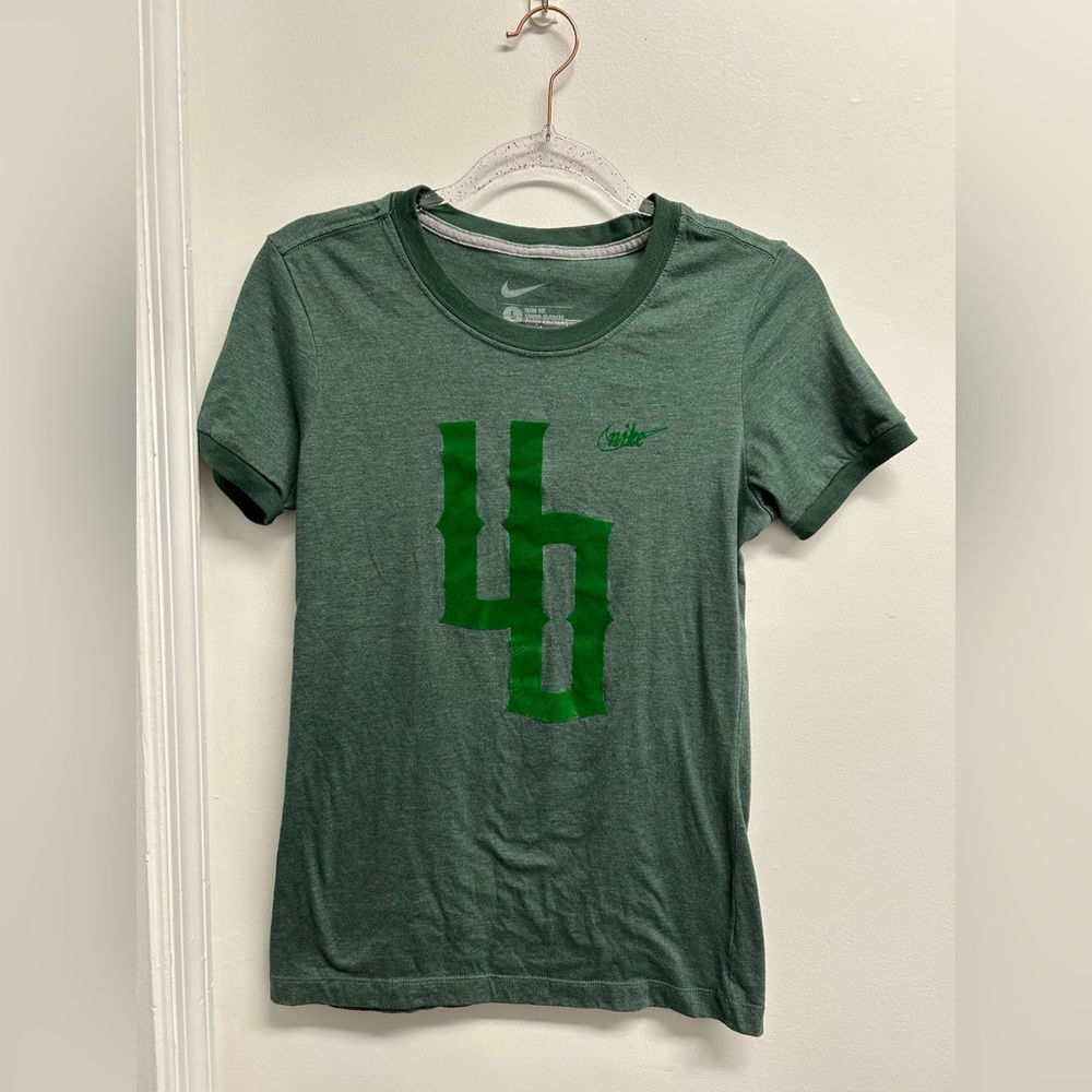 Nike Oregon Green Velvet Flocked Logo Tee